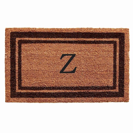 Monogram Door Mat, Natural, Brown, 24 in W x 36 in L